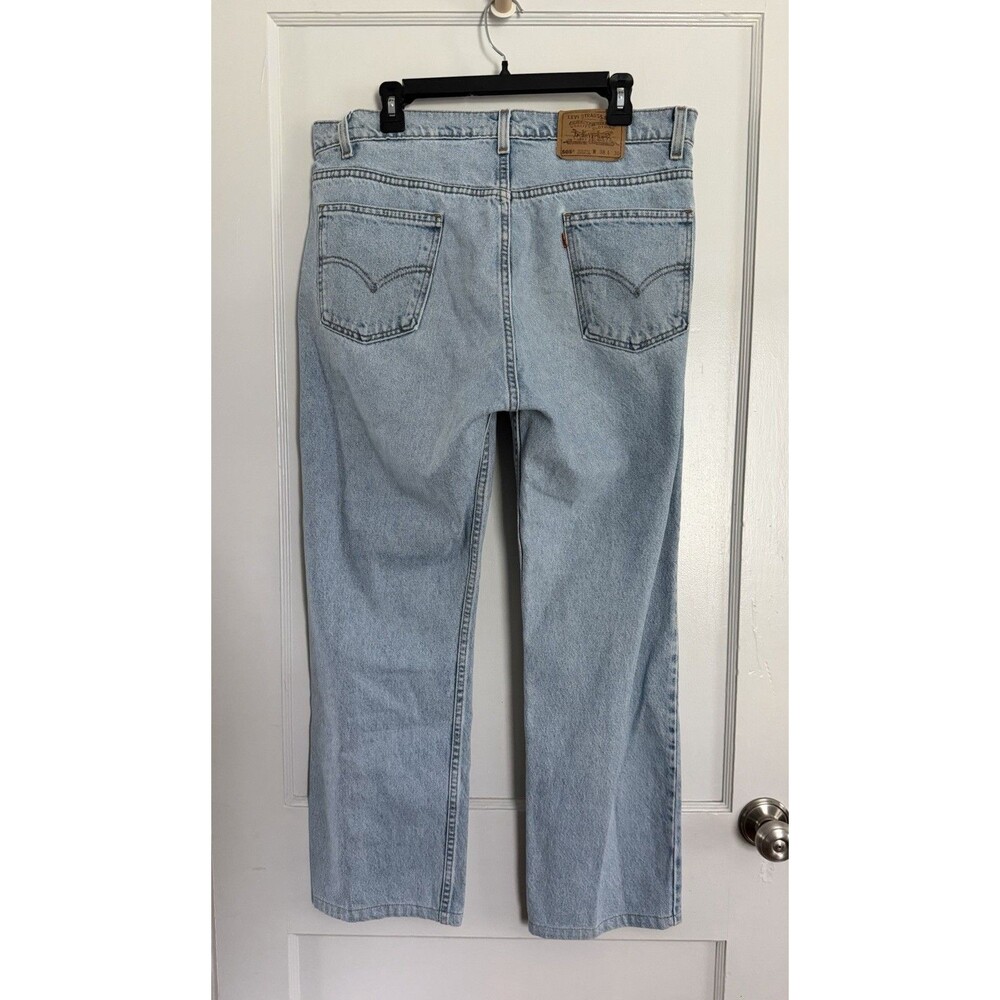 Vintage Levi's 505 Orange Tab 38x30 USA 575 Button Straight Leg Jeans